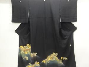 作家物　笠松模様留袖(比翼付き)